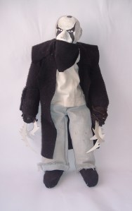 La cabeza es de papel maché, fue un trabajo para el colegio