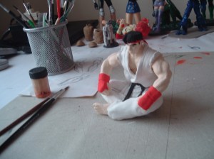 Ryu en pasta para modelar, para regalo